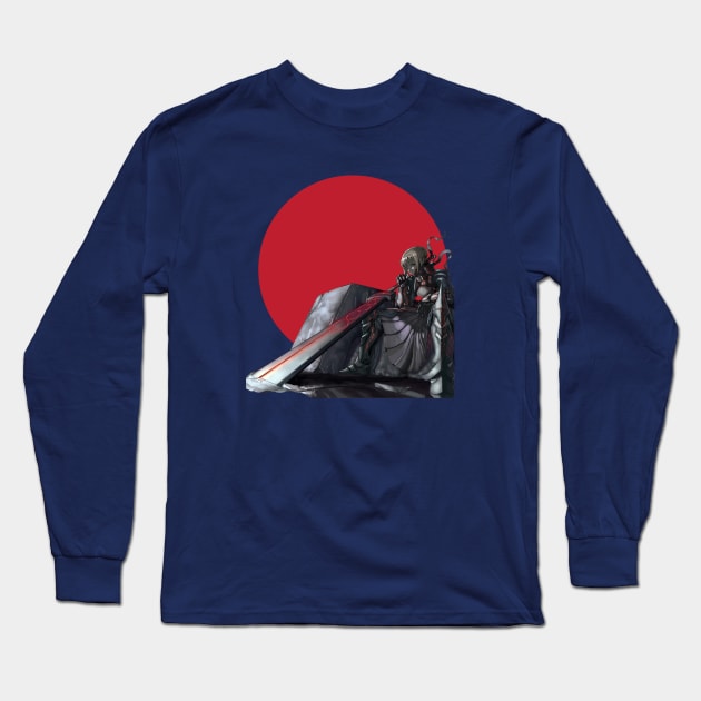 Dark Saber Long Sleeve T-Shirt by Hi Monday